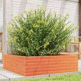 vidaXL Vrtno cvetlično korito voščeno rjavo 80x80x23 cm trdna borovina | Shoptok.si