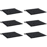  Jastuci za vrtne stolice 6 kom crni karirani 50x50x4 cm tkanina | shoptok.hr