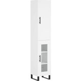  The Living Store Visoka omara bela 34,5x34x180 cm inženirski les - Visoka Omara, (21441910) | Shoptok.si