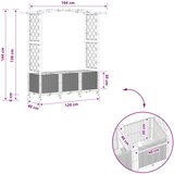  Povišeni krevet s mrežom i krovom Siva 164 x 40 x 144 cm PP | Eponuda.com