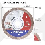 HERZO 2x 125 mm diamantna rezalna plošča za keramiko in kamen | Shoptok.si