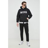 Boss Bombažen pulover moška, črna barva, s kapuco | Shoptok.si