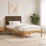  Krevetni okvir s tapiciranim uzglavljem Bijelo isprana i taupe - Bijelo isprana i taupe 80 x 200 cm | shoptok.hr