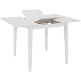  Raztegljiva jedilna miza MDF (80-120)x80x74 cm bela | Shoptok.si