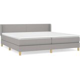 Maison Chic Box spring postelja - Vzmetna postelja z vzmetnico svetlo siva 200x200 cm blago SL20271, (21893379) | Shoptok.si