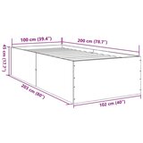  Okvir za krevet smeđi hrast 100 x 200 cm konstruirano drvo | shoptok.hr