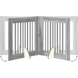  Vrata za pse s postoljem 4 pcs Siva sonoma 80 x 80 cm | shoptok.hr