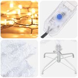  Umjetno vitko božićno drvce 240 cm 300 LED lampica Topla bijela | shoptok.hr