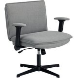 HOMCOM pisarniški stol poliester, jeklo 76D x 70Š x 85–97V cm Siva, (5000242948) | Shoptok.si