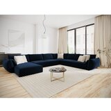Mazzini Sofas Tamno plava baršunasti kutna garnitura (s desnim kutom/u obliku slova "U") Vanda – | shoptok.hr