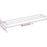  Polica za zid tuš-kabine crna 80 cm aluminijska | shoptok.hr