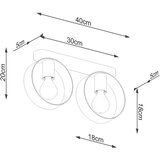  Stropna svetilka TITRAN 2 bela, (21347881) | Shoptok.si
