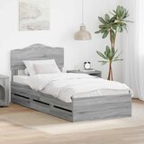  Krevetna konstrukcija Siva Sonoma 75 x 190 cm Inženjersko Drvo 196 x 78 x 90 cm | Shoptok.si