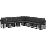  Set vanjskih sofa Crna Poliester | shoptok.hr