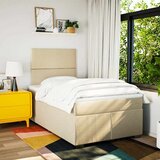  Krevet box spring s madracem krem 120 x 190 cm od tkanine | shoptok.hr