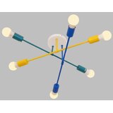  Plafonski luster CAMBRIDGE 6xE27/20W/230V plava/žuta | Eponuda.com