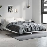 vidaXL Posteljni okvir bel 140x190 cm inženirski les Cene