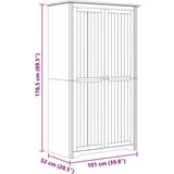 Ormarić Garderobna omara z vrati BODO Medeno rjava 53,5 x 99 x 173 cm, (5000131861) | Shoptok.si