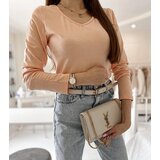 Gemre Pink V-neck long sleeve blouse Langlais | shoptok.hr