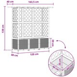  Povišeni krevet s mrežom i krovom Crna 163,5 x 40 x 138 cm PP | shoptok.hr