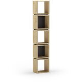Marckeric Crna/u prirodnoj boji biblioteka u dekoru hrasta 32x167 cm Lofty – | shoptok.hr
