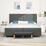  Krevet s podnicom s madracem i klupom tamno siva 200x200 cm tkanina | shoptok.hr