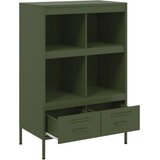  Visoka komoda maslinastozeleni 68x39x101,5 cm od čelika | shoptok.hr