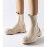 Gemre Beige insulated chunky boots Albanese | Shoptok.si