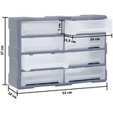 vidaXL Organizator s 8 velikih ladica 52 x 16 x 37 cm | shoptok.hr