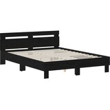  Krevetna konstrukcija Crni hrast 135 x 190 cm Konstruirano drvo | shoptok.hr