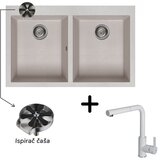  Sudoper Elleci Quadra 350 + slavina C02 Bianco + ispirač čaša | shoptok.hr