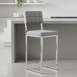 Hanah home barska stolica Retro 66, siva tkanina od poliestera i lana | Eponuda.com