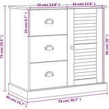  Komoda s ladicama VIGO 78x40x75 cm bijela od masivne borovine | shoptok.hr