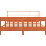  Okvir kreveta bez madraca voštano smeđi 200x200 cm od borovine | shoptok.hr
