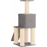  Mačje drvo s sisalnim postoljima za grebanje Svjetlosiva 146 cm | shoptok.hr