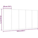 vidaXL Jastuk za uzglavlje tamnosivi 100 cm od tkanine | shoptok.hr