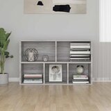 Ormarić za knjige / komoda siva boja hrasta 50x25x80 cm drveni | Eponuda.com