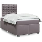  s oprugama i madracem sivi 120x200 cm od umjetne kože | shoptok.hr
