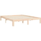 Okvir kreveta s uzglavljem 160 x 200 cm od masivnog drva | shoptok.hr