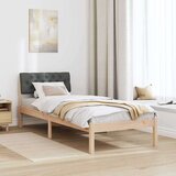  Okvir kreveta smeđe i tamnosivo 75 x 190 cm Masivna borovina | shoptok.hr