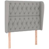  Uzglavlje s ušima svjetlosivo 103x23x118/128 cm od tkanine | shoptok.hr