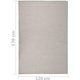  Vanjski tepih ravnog tkanja 120 x 170 cm svijetlo sivi | shoptok.hr
