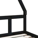  Za dječji krevet crni 90 x 200 cm od masivne borovine | shoptok.hr