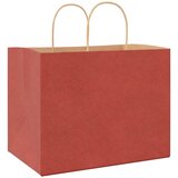  Papirnate vrećice 250 kom s ručkama crvene 32x22x24 cm | shoptok.hr