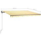  Prostostoječa ročno zložljiva tenda 400x300 cm rumena/bela, (20702886) | Shoptok.si