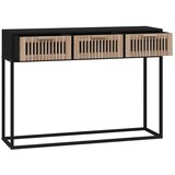  Konzolni stol crni 105x30x75 cm od konstruiranog drva i željeza | shoptok.hr
