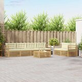  Set vanjskih sofa 7 kom. Bijela i krem Poliester | shoptok.hr