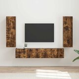  Set TV komoda 4 kom. Dimljeni hrast Konstruirano drvo | shoptok.hr