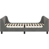  Otroški posteljni okvir z vznožjem Temno siva 90 x 190 cm Žamet, (5000104762) | Shoptok.si