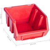  39 -dijelni set kutija za pohranu sa zidnim pločama crveno-crni | shoptok.hr
